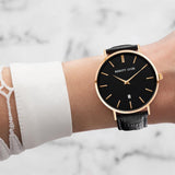 Black Gator Leather Kensington 40 (Gold/Black)