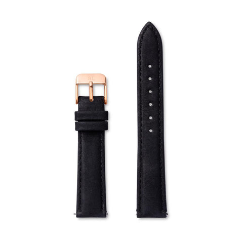 Black Suede Kensington 34 Strap