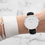 Black Suede Kensington 34 (Silver)