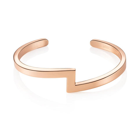 Zig Zag Bangle (Rose Gold)
