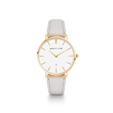 Mist Grey Suede Kensington 34 (Gold/White)