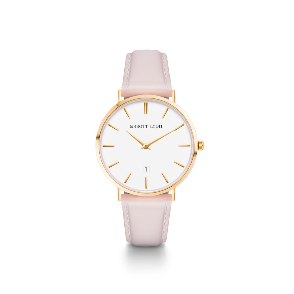 Nude Pink Leather Kensington 34 (Gold/White)