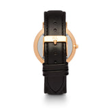 Men's Black Leather Kensington 40 (Gold/White)