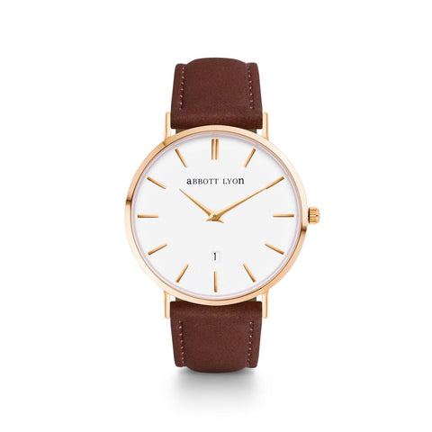 Men's Brown Suede Kensington 40 (Gold/White)