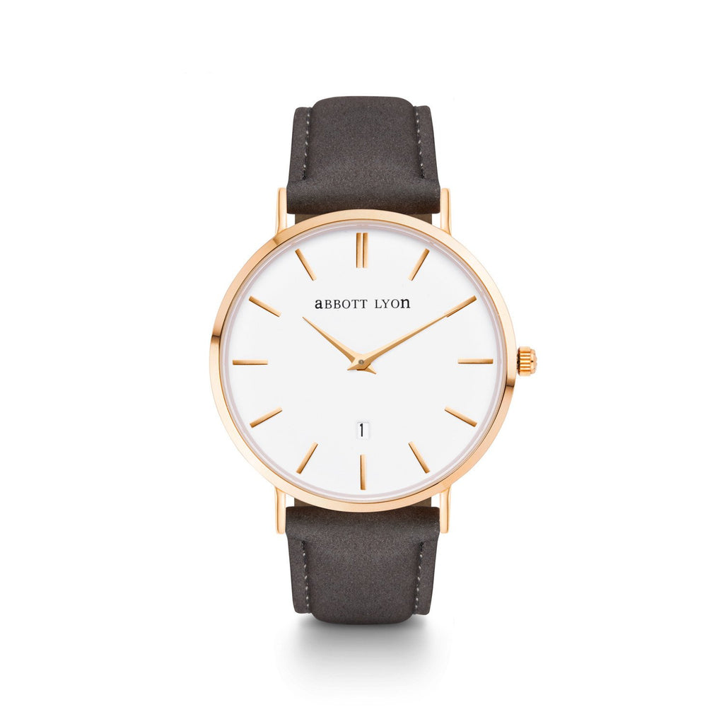 Charcoal Suede Kensington 40 (Gold/White)