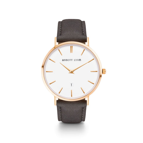 Charcoal Suede Kensington 40 (Gold/White)