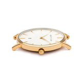 Men's Black Leather Kensington 40 (Gold/White)