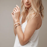 Mono White Bangle (Rose Gold / White)