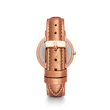 Metallic Rose Gold Leather Kensington 34 (Rose Gold)