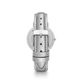 Silver Metallic Leather Kensington 34 (Silver)