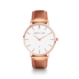 Metallic Rose Gold Leather Kensington 40 (Rose Gold)