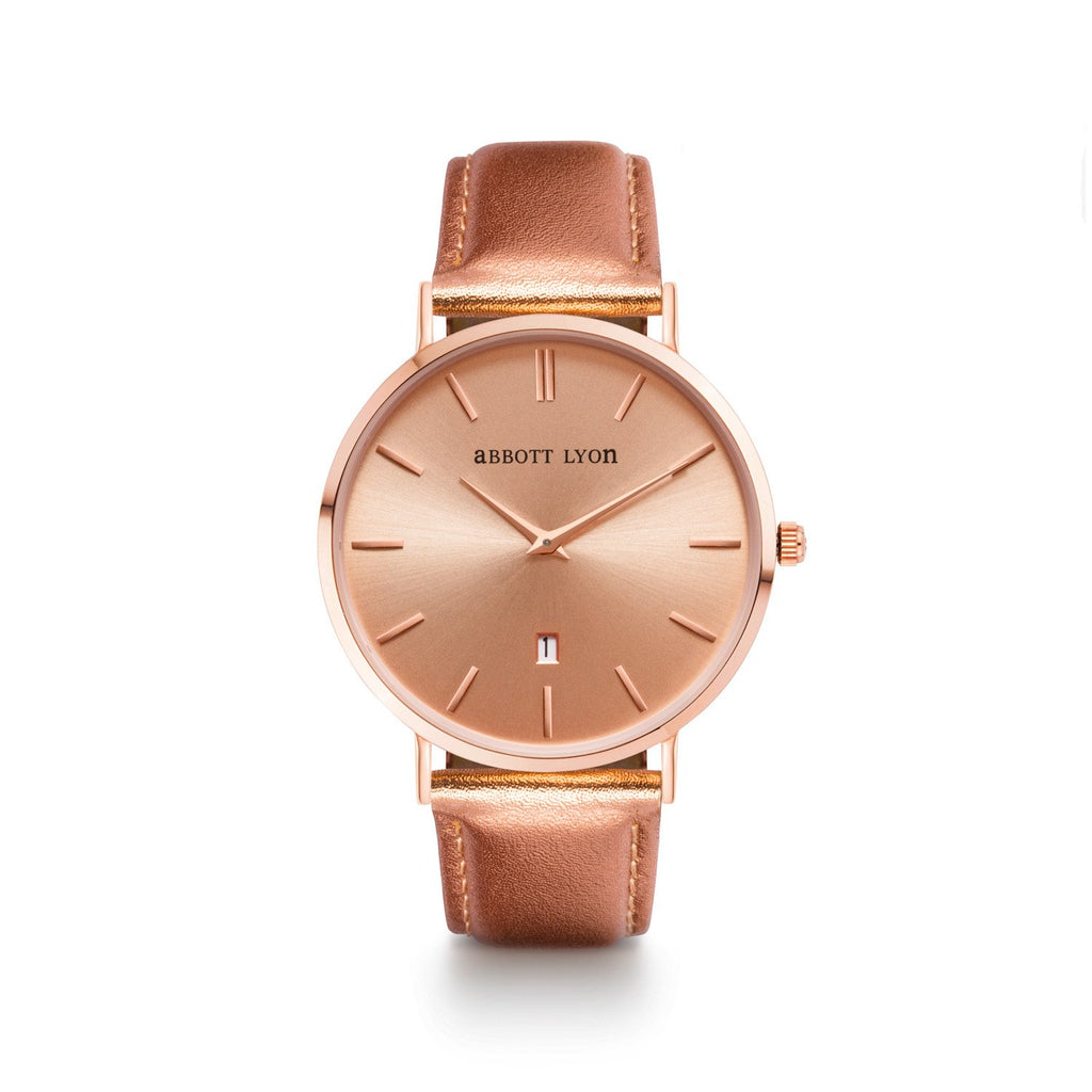 Metallic Rose Gold Leather Stellar 40 (Rose Gold)
