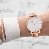 Metallic Rose Gold Leather Kensington 34 (Rose Gold)
