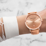 Metallic Rose Gold Leather Stellar 40 (Rose Gold)