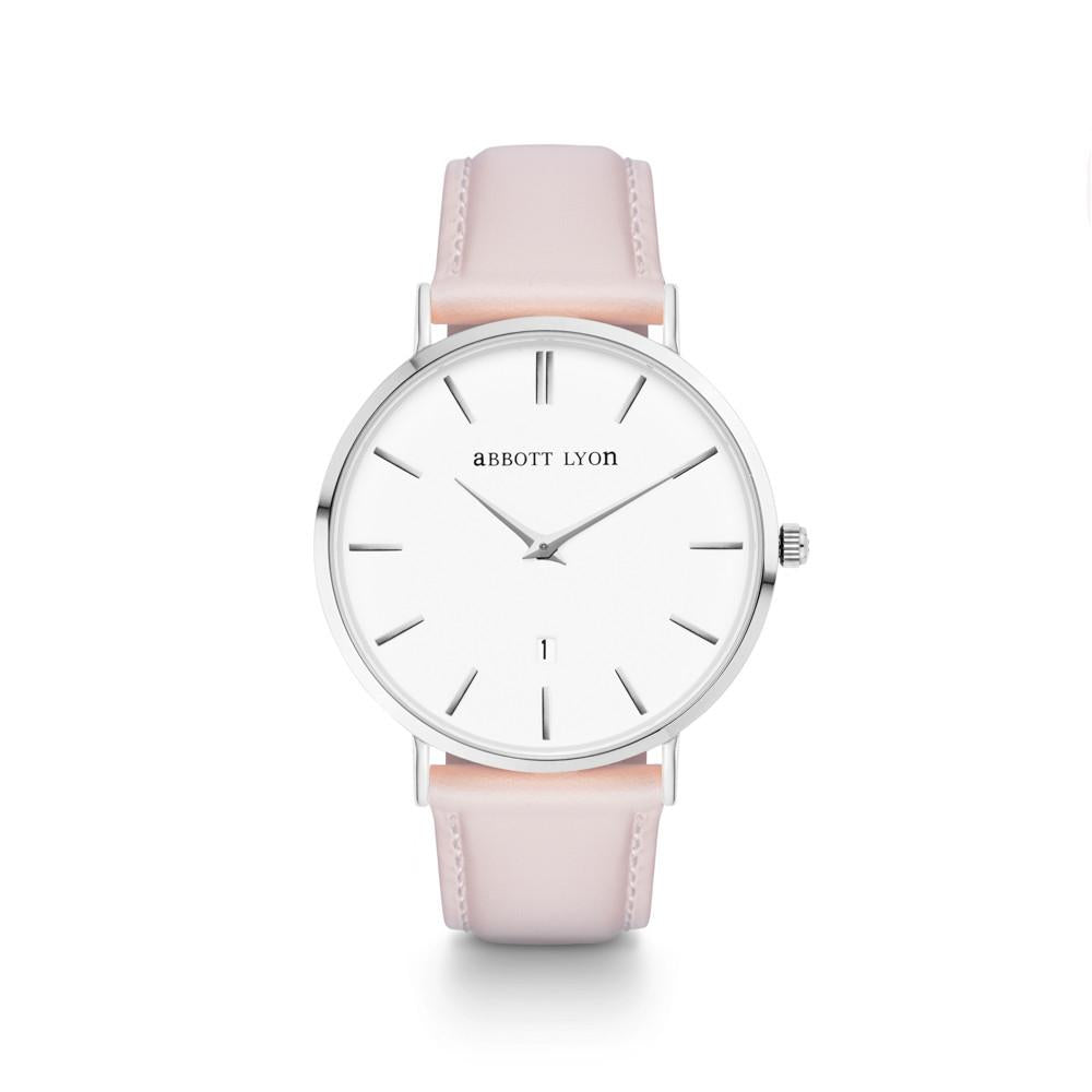 Nude Pink Leather Kensington 40 (Silver)