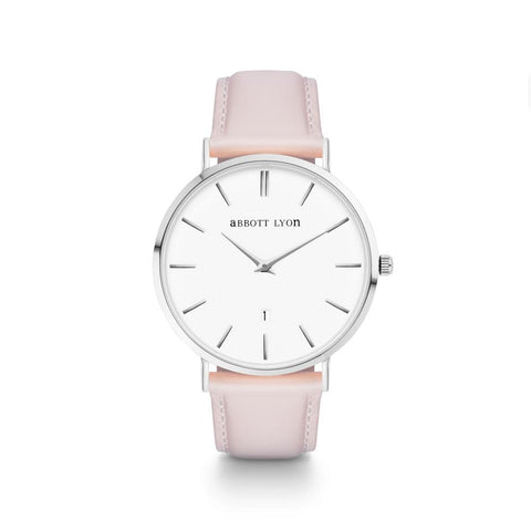 Nude Pink Leather Kensington 40 (Silver)