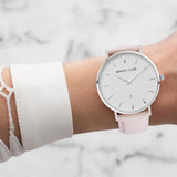 Nude Pink Leather Kensington 40 (Silver)