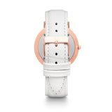 White Gator Leather Kensington 40 (Rose Gold)