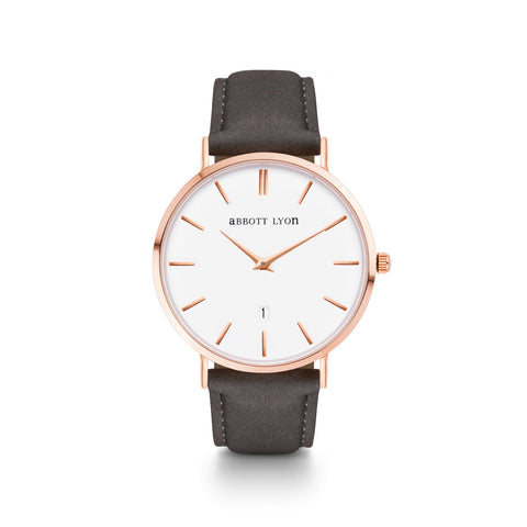Charcoal Suede Kensington 40 (Rose Gold)