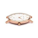 White Gator Leather Kensington 40 (Rose Gold)