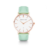 Pastel Green Leather Kensington 40 (Rose Gold)