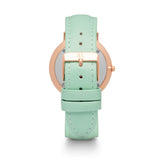 Pastel Green Leather Kensington 40 (Rose Gold)