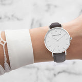 Charcoal Suede Kensington 34 (Silver)