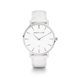 White Gator Leather Kensington 40 (Silver)