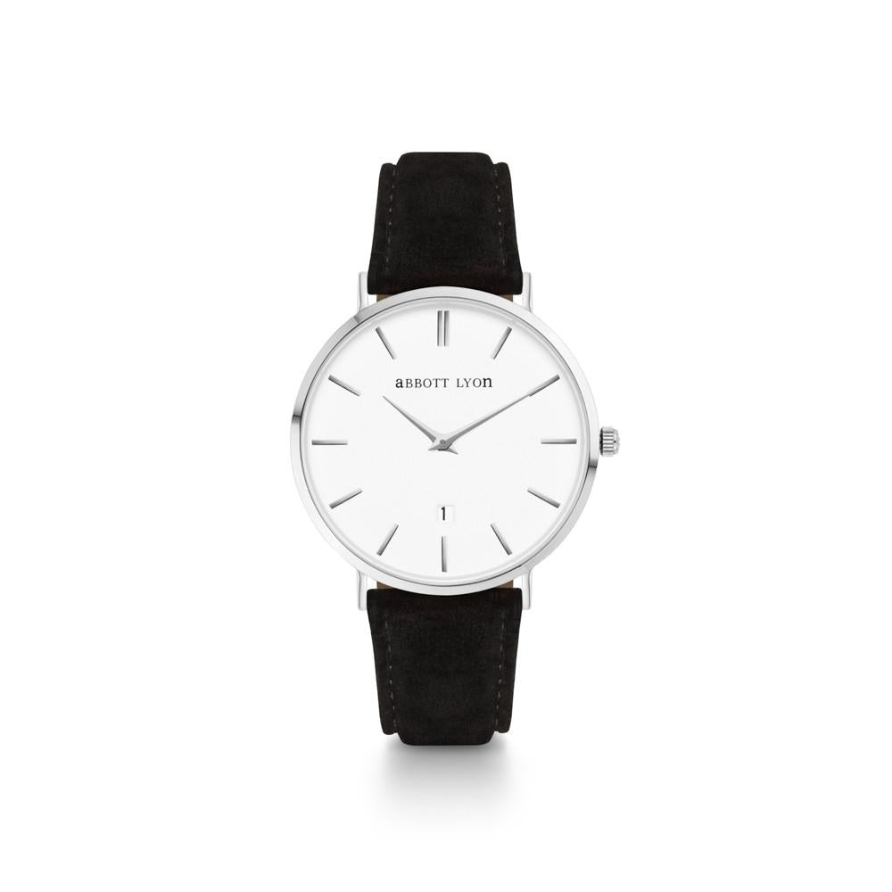 Black Suede Kensington 34 (Silver)