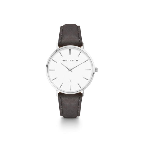 Charcoal Suede Kensington 34 (Silver)