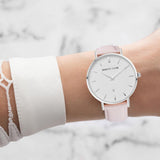Nude Pink Leather Kensington 34 (Silver)