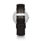 Black Leather Kensington 40 (Silver)
