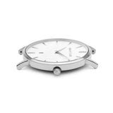 Men's Black Leather Kensington 40 (Silver)