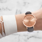 Charcoal Suede Stellar 34 (Rose Gold)