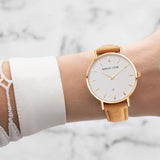 Tan Suede Kensington 34 (Gold/White)