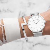 Zig Zag Bangle (Silver)