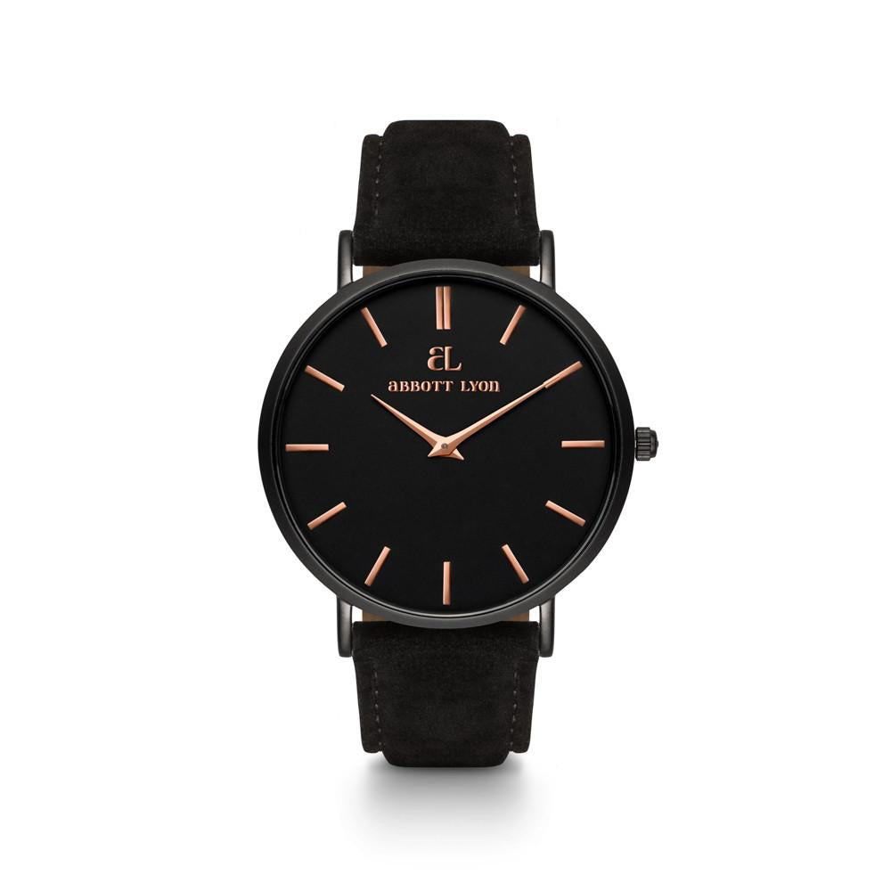 Men's Black Suede Stellar 40 (Black Rose Gold)
