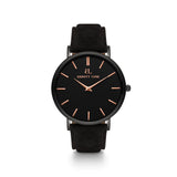 Men's Black Suede Stellar 40 (Black Rose Gold)