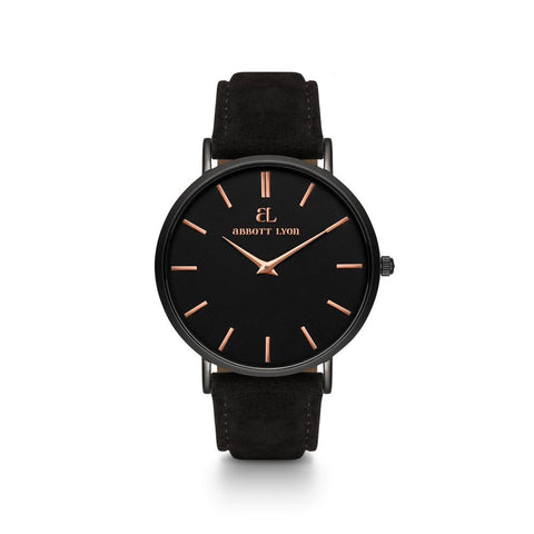 Men's Black Suede Stellar 40 (Black Rose Gold)