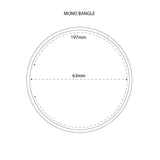 Mono White Bangle (Rose Gold / White)